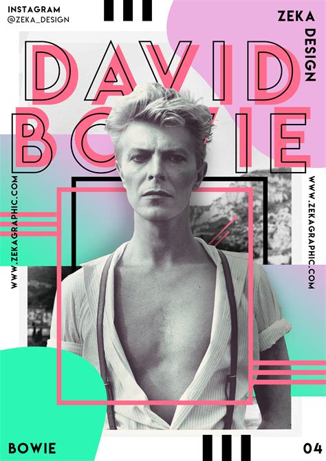 David Bowie Poster Design 04 Zeka Design | Photoshop poster design, Photoshop design ideas ...