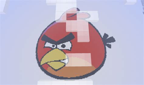 Angry Bird pixel art Minecraft Map