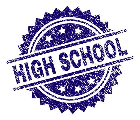 Scratched Textured HIGH SCHOOL Stamp Seal Stock Vector - Illustration ...