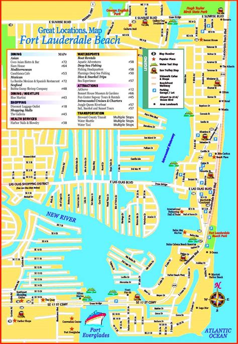 Fort Lauderdale Beach tourist map - Ontheworldmap.com