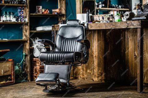 Premium Photo | Barber shop chair Barbershop armchair modern ...