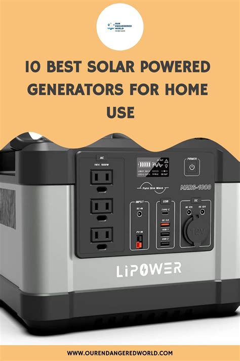 Best Solar Powered Generators for Home Use