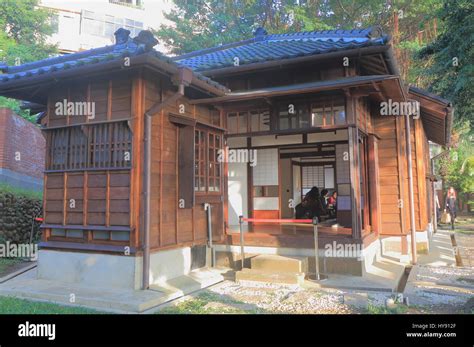 People visit Japanese old house in Tamsui historical district in Taipei ...