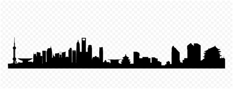 Beijing Skyline City Cityscape Black Silhouette | Citypng