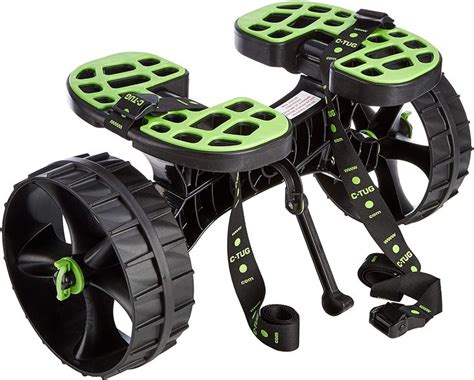 a green and black device with wheels on it