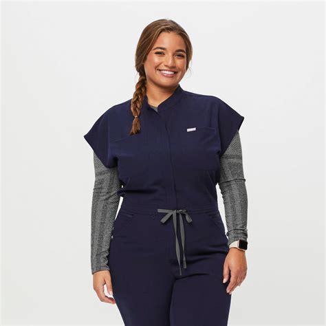 women's Navy Rafaela - Cargo ScrubJumpsuit™ - XS / Navy - FIGS ...