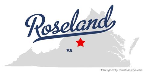 Map of Roseland, VA, Virginia