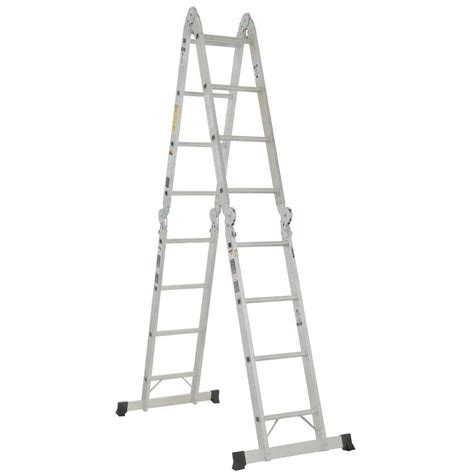 Werner 16 ft. Aluminum Folding Multi-Position Ladder with 300 lb. Load ...