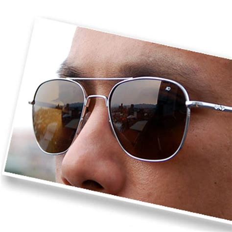 AO Original Pilot Aviator Sunglasses (57mm Matt, Polarized Cosmetan ...