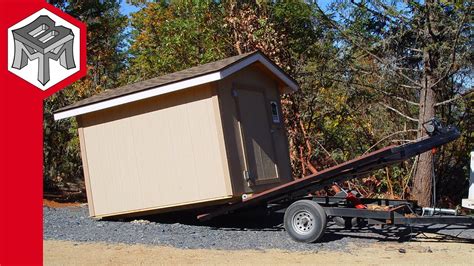 DIY Shed Moving Trailer Build - Dump Trailer Hack - YouTube