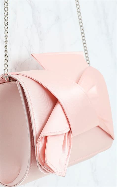 Light Pink Satin Bow Bag | Accessories | PrettyLittleThing