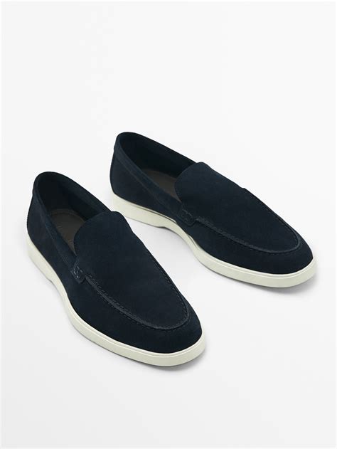 Massimo Dutti Split Suede Leather Loafers - Big Apple Buddy