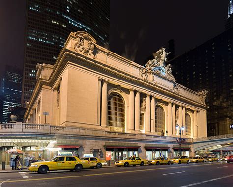 Grand Central Station New York City Outside at Night Photograph