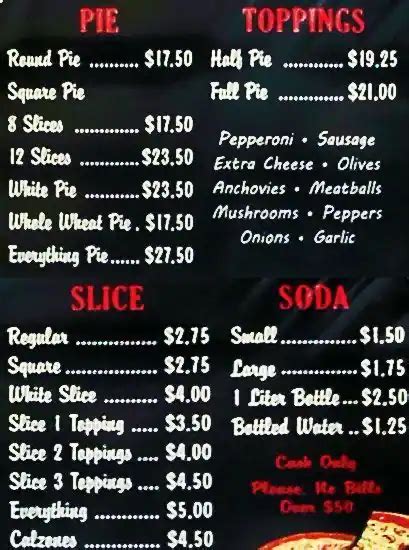 New Park Pizza Menu, Menu for New Park Pizza, Howard Beach, New York City - Urbanspoon/Zomato