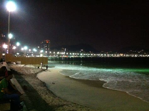 Copacabana by night, Rio de Janeiro, Brazil Visiting, Places, Beach, Water, Life, Outdoor, Rio ...