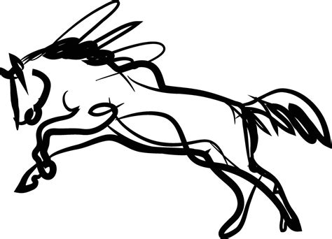 Running horse line drawing vector illustration 29579600 Vector Art at Vecteezy