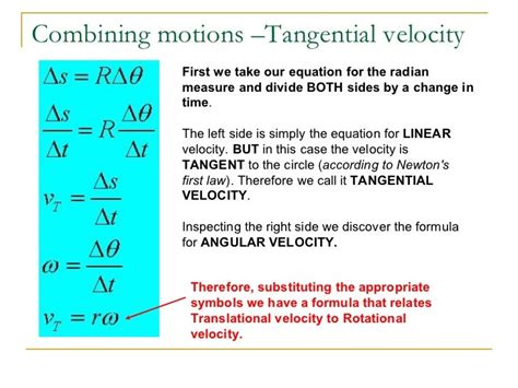 Tangential Linear Velocity Equation - Tessshebaylo