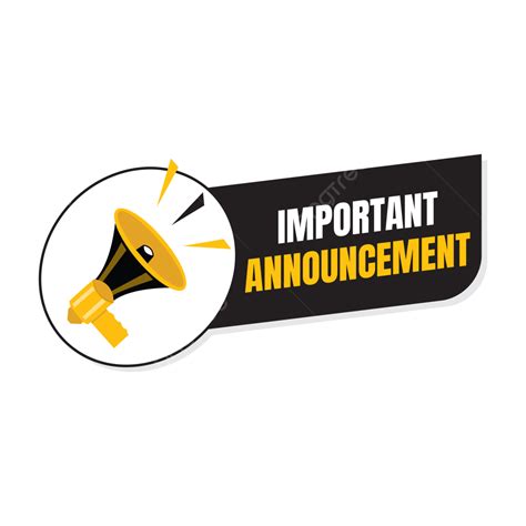 Important Announcement Sign Banner, Important Announcement, Important Notice, Important Messege ...