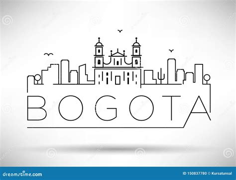 Bogota City Skyline Golden Silhouette. Vector Illustration | CartoonDealer.com #83856498