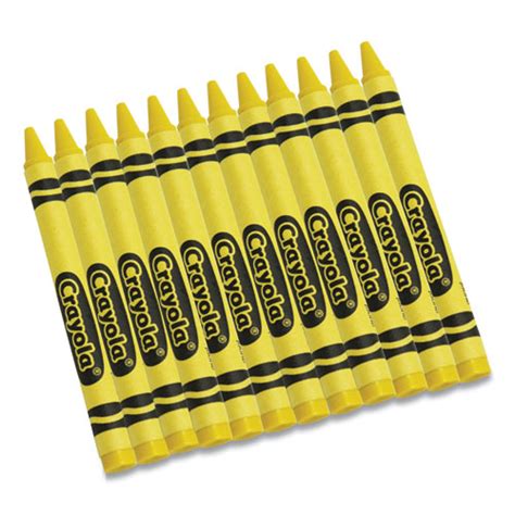 Bulk Crayons, Yellow, 12/Box