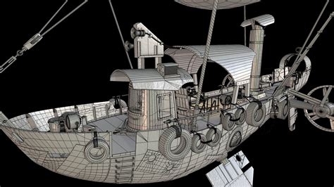 Airship Steampunk 3D Model - TurboSquid 1390255