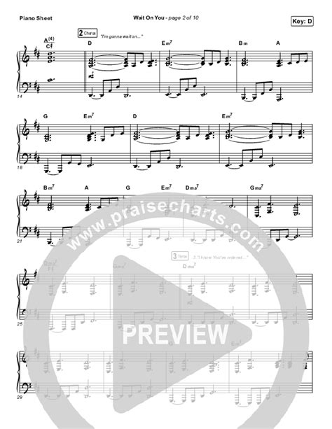 Wait On You Sheet Music PDF (Maverick City Music / Elevation Worship / Dante Bowe / Chandler ...