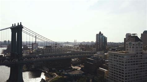 Aerial View Of Manhattan Bridge In Brooklyn Stock Footage SBV-317771892 - Storyblocks