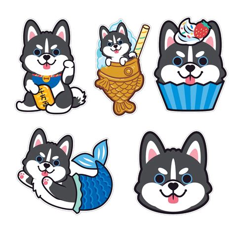 HUSKY STICKERS PACK - DoggoFashion