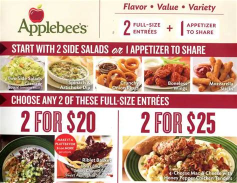 Menu at Applebee's pub & bar, Beaverton