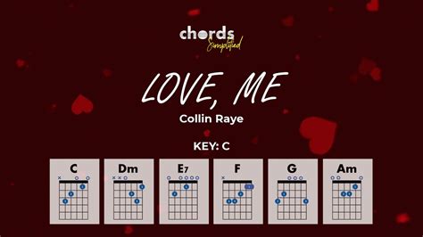 Collin Raye - Love, Me (Lyrics & Guitar Chords Simplified) - YouTube