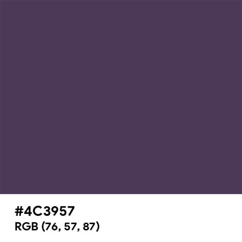 Indigo (Pantone) color hex code is #4C3957