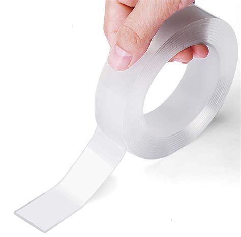 Multipurpose Washable Adhesive Tape - Traceless Clear Double Sided Mounting Tape for Glass ...