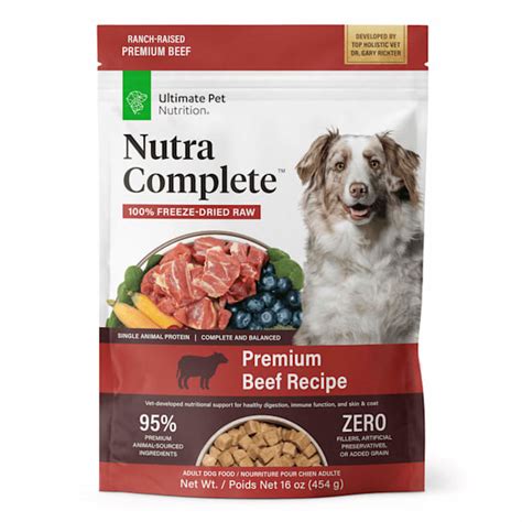 Ultimate Pet Nutrition Nutra Complete Premium Beef Recipe Adult Freeze ...