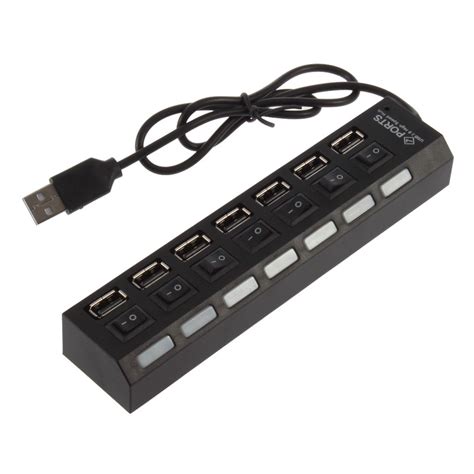 7 Ports USB 2.0 HUB - High Speed USB HUB - Black | Shop Today. Get it ...