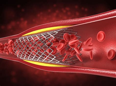 Free Vector | Diagram showing stent with balloon angioplasty in human