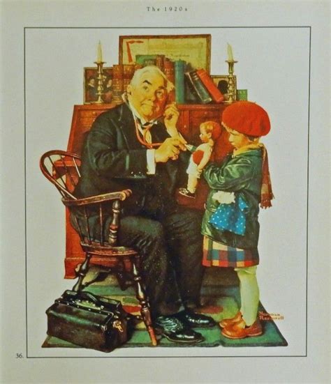 Doctor and doll 1929 Norman Rockwell original vintage 1988 Estate Book of NR print art | Norman ...