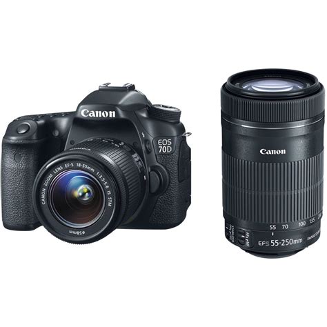 Canon EOS 70D DSLR Camera with 18-55mm and 55-250mm Lenses Kit