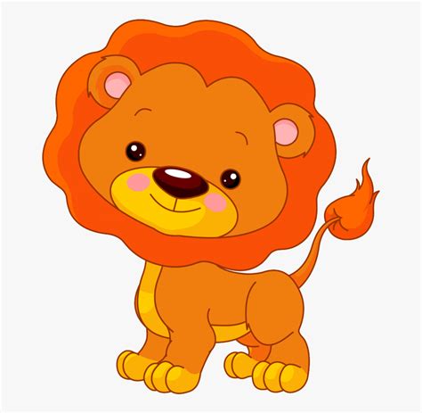 Transparent Baby Lion Clipart - Jungle Animals Cartoons Lion , Free ...