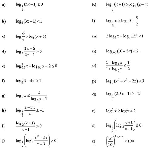 Logarithm Practice Questions With Answers