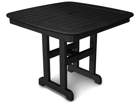 POLYWOOD® Nautical Recycled Plastic 37''Wide Square Dining Table | PWNCT37