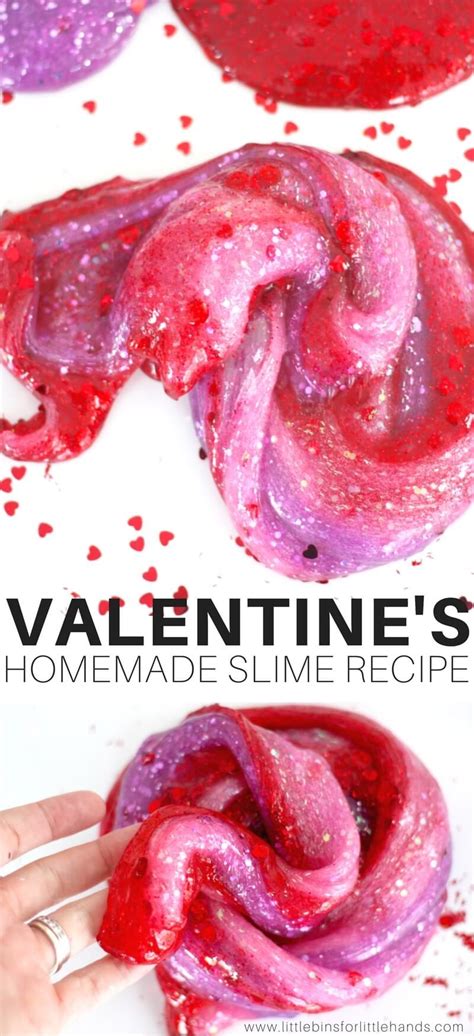Valentines Day Slime Recipe - Little Bins for Little Hands Party Food Homemade, Homemade ...
