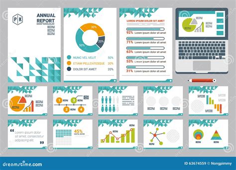 Annual Report Cover A4 Sheet And Presentation Template Stock Vector - Image: 63674559