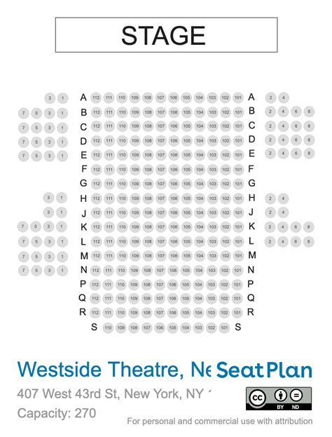 Westside Theatre New York Seating Chart & Seat View Photos | SeatPlan