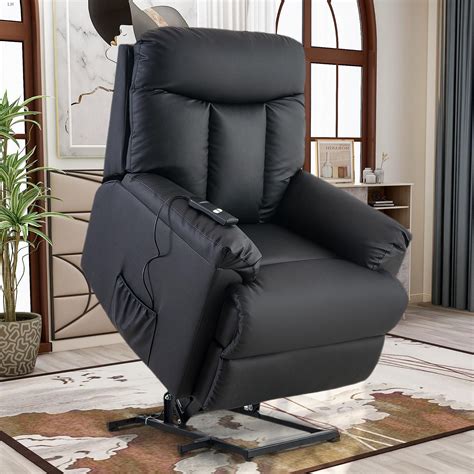 Merax Power Lift Chair Electric Recliner PU Leather Lift Recliner Chair ...