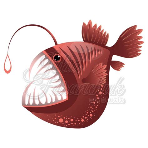 Anglerfish SVG Angler Fish SVG Anglerfish Clipart. Eps jpg | Etsy in ...