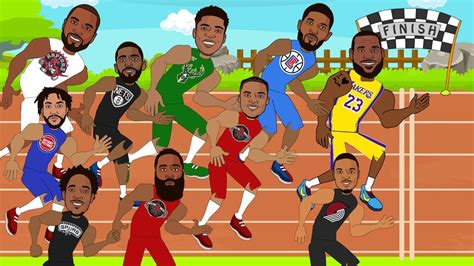 NBA SPEED RANKING! Who is the fastest NBA Player? (NBA Racing Animation) - YouTube