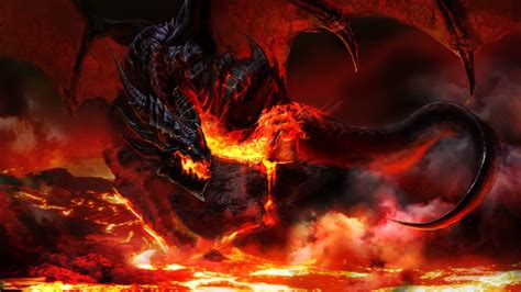 Black and red dragon illustration, dragon, fire, Dragon Wings, wings HD ...