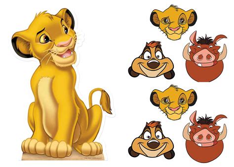 Lion King Officiell Disney Simba Cardboard Cutout och Masker Mini Party Pack | Fruugo SE