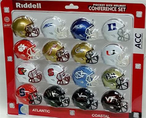 Football Helmets 2016 Ncaa Pocket Pro Helmets NEW ACC Conference Set,