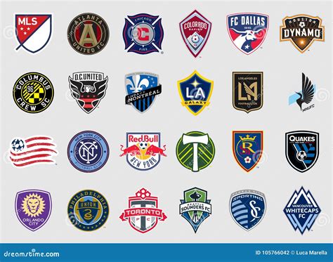 Major League Soccer Teams Logos Editorial Photography - Illustration of brand, earthquakes ...